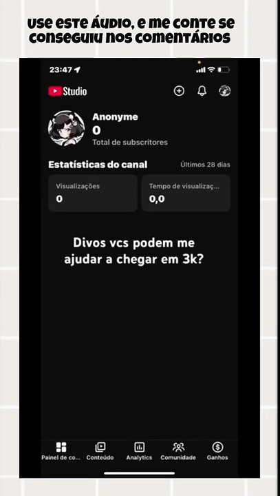 Use este áudio, e me conte se aumentou mesmo...