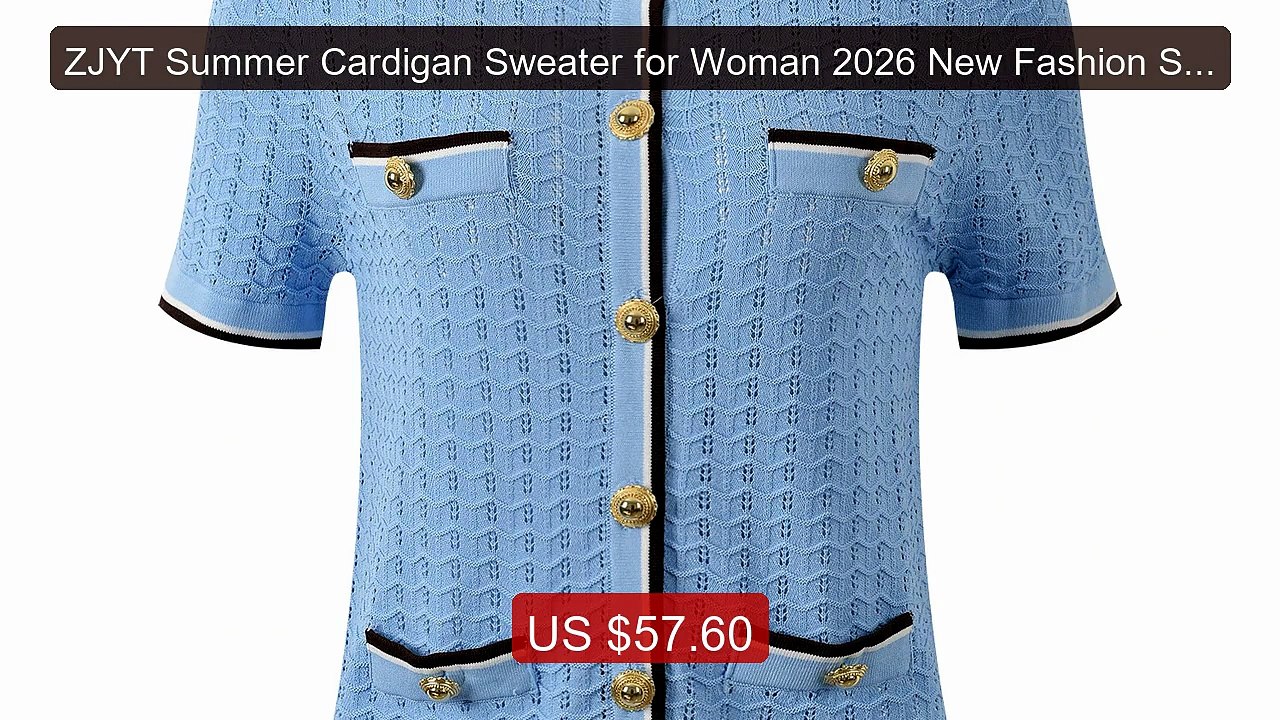 ZJYT Summer Cardigan Sweater for Woman 2026 New Fashion Short Slee... -- Best Deal 2026 | Shop Now!