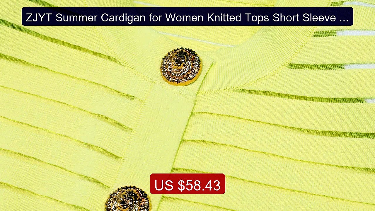 ZJYT Summer Cardigan for Women Knitted Tops Short Sleeve O Neck Sin... -- Top Rated 2026 | Buy Now!