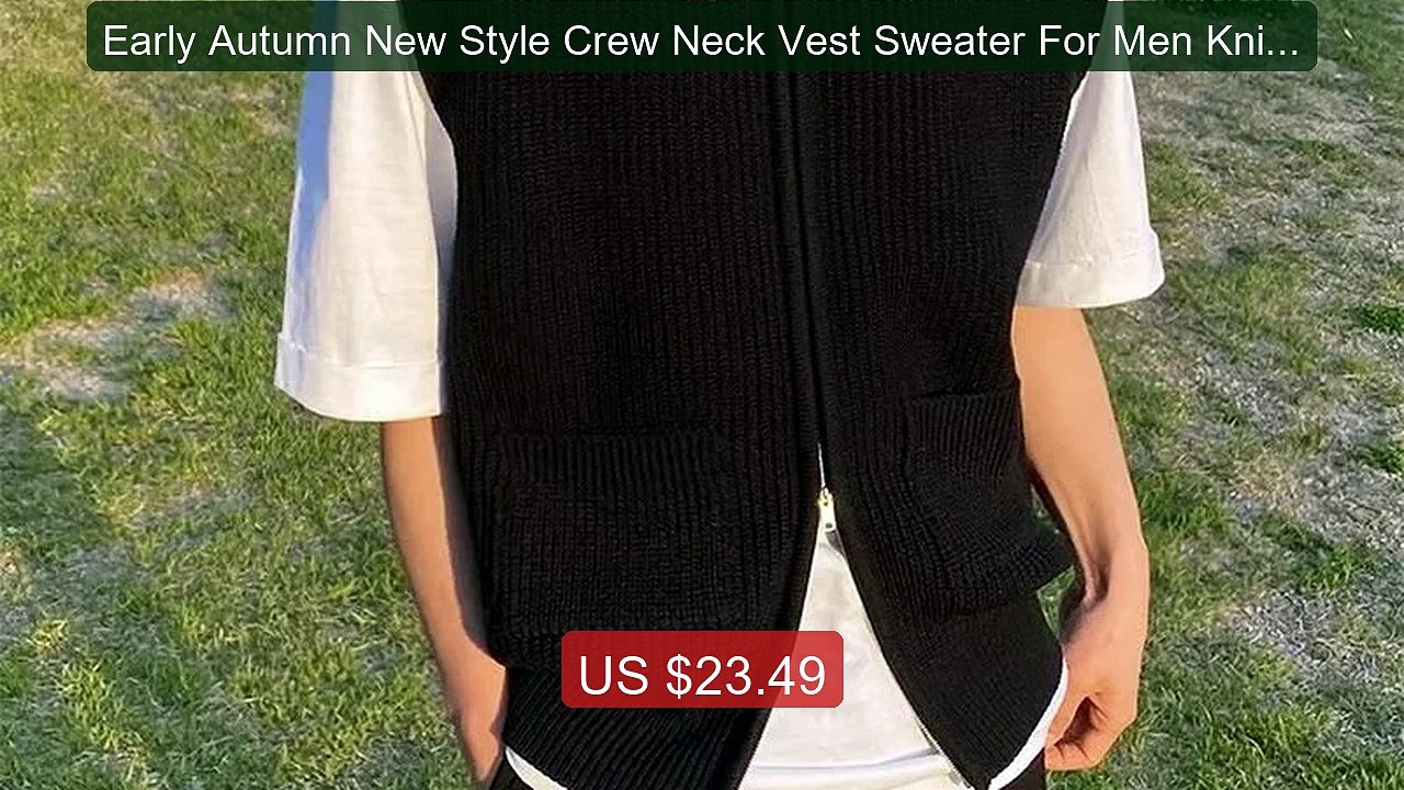 Early Autumn New Style Crew Neck Vest Sweater For Men Knitwea... -- Amazing Value 2026 | Must Have!