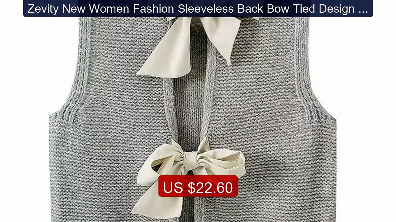 Zevity New Women Fashion Sleeveless Back Bow Tied Design Shor... -- Amazing Value 2026 | Must Have!