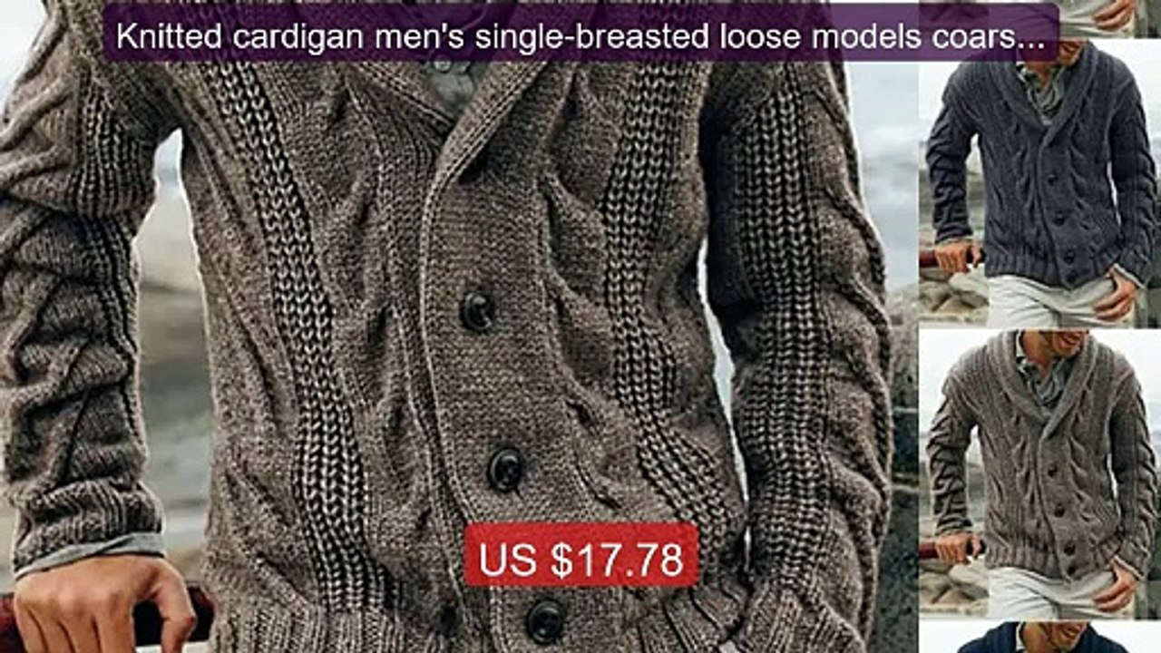 Knitted cardigan men's single-breasted loose models coarse needle ... -- Best Deal 2026 | Shop Now!