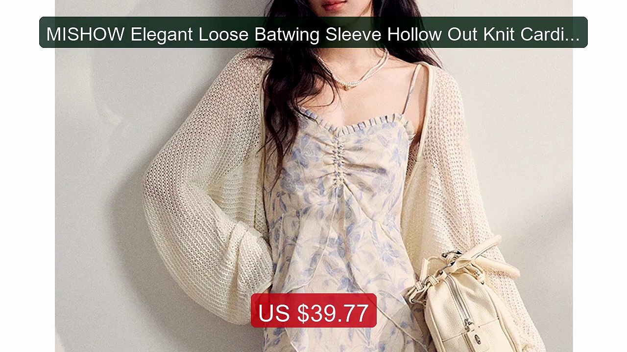 MISHOW Elegant Loose Batwing Sleeve Hollow Out Knit Cardigan for W... -- Best Deal 2026 | Shop Now!