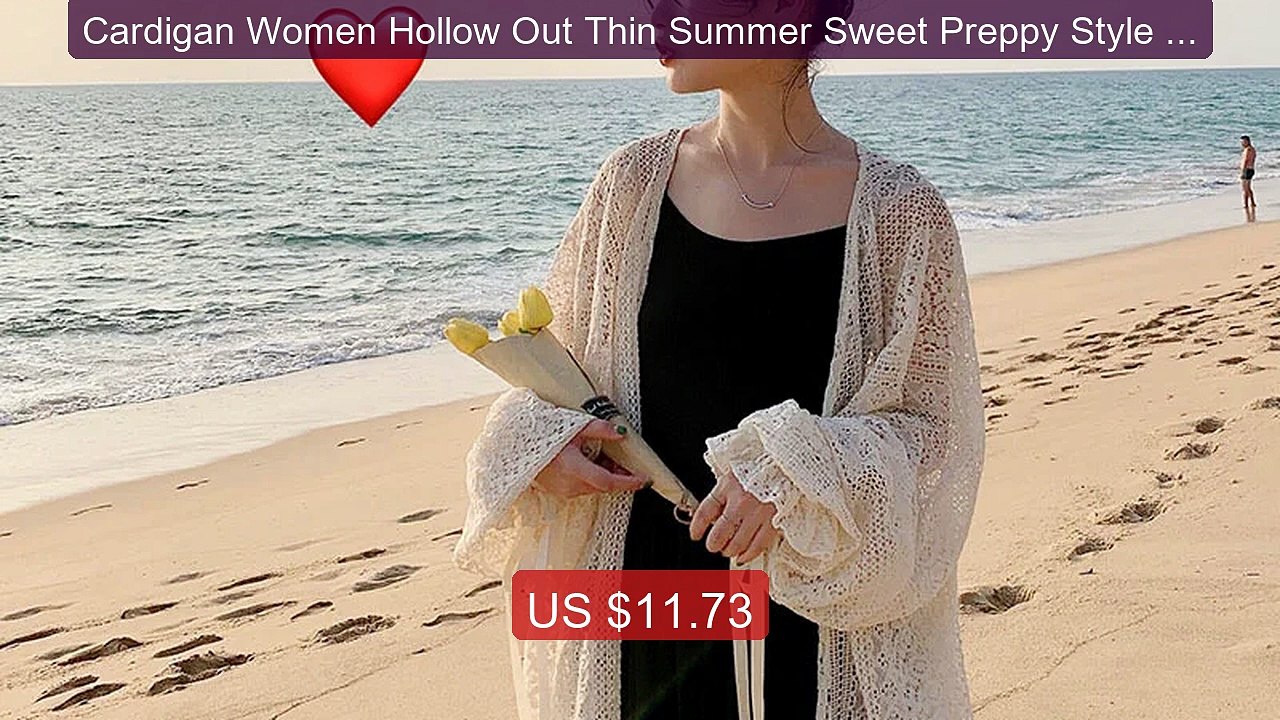 Cardigan Women Hollow Out Thin Summer Sweet Preppy Style Ulzza... -- Hot Deal 2026 | Limited Offer!