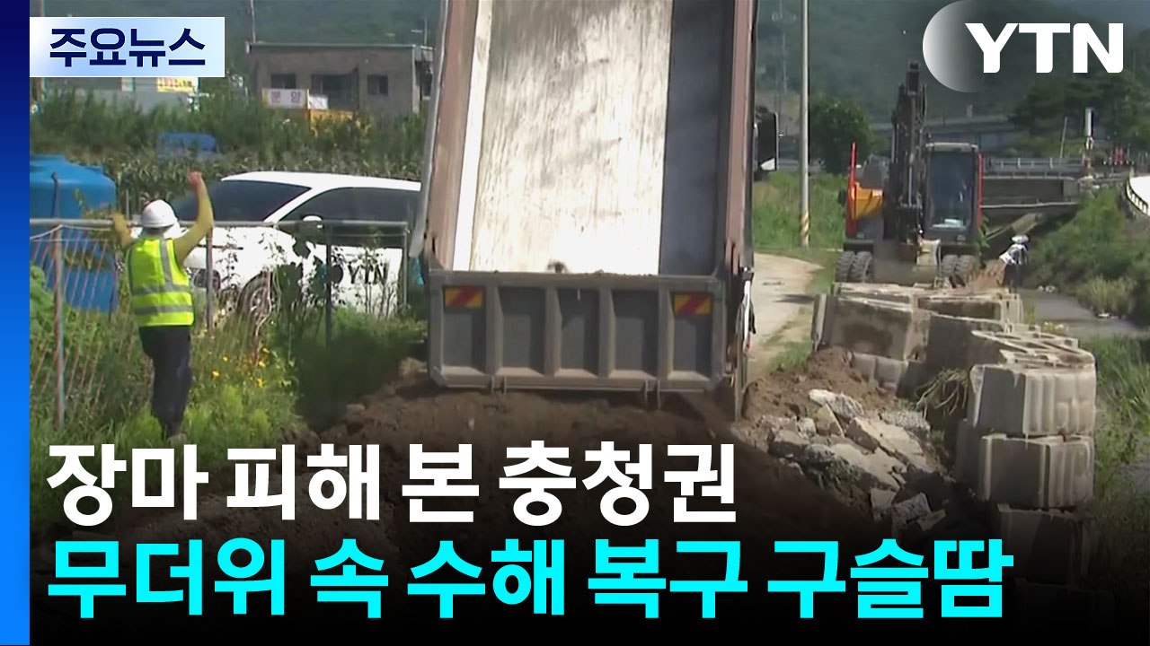 장마 피해 본 충청권...무더위 속 수해 복구 구슬땀 / YTN