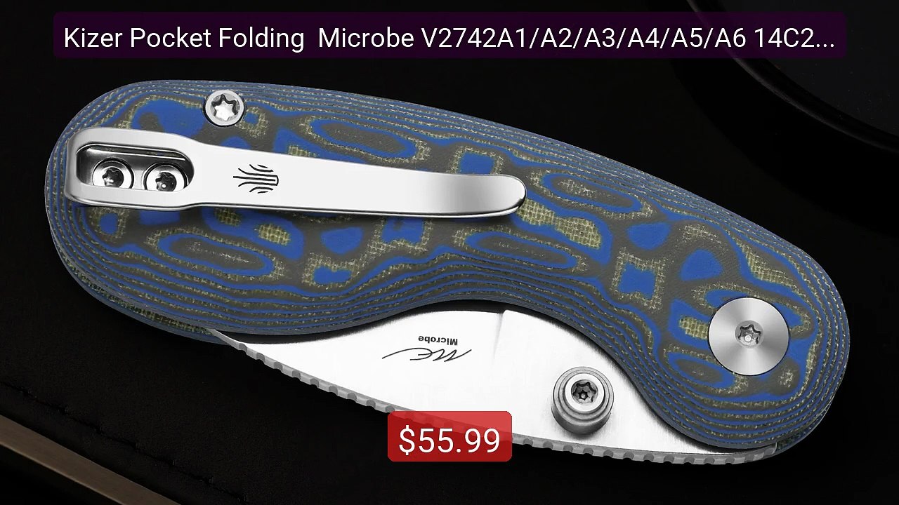 Kizer Pocket Folding  Microbe V2742A1/A2/A3/A4/A5/A6 14C28N B... -- Amazing Value 2026 | Must Have!
