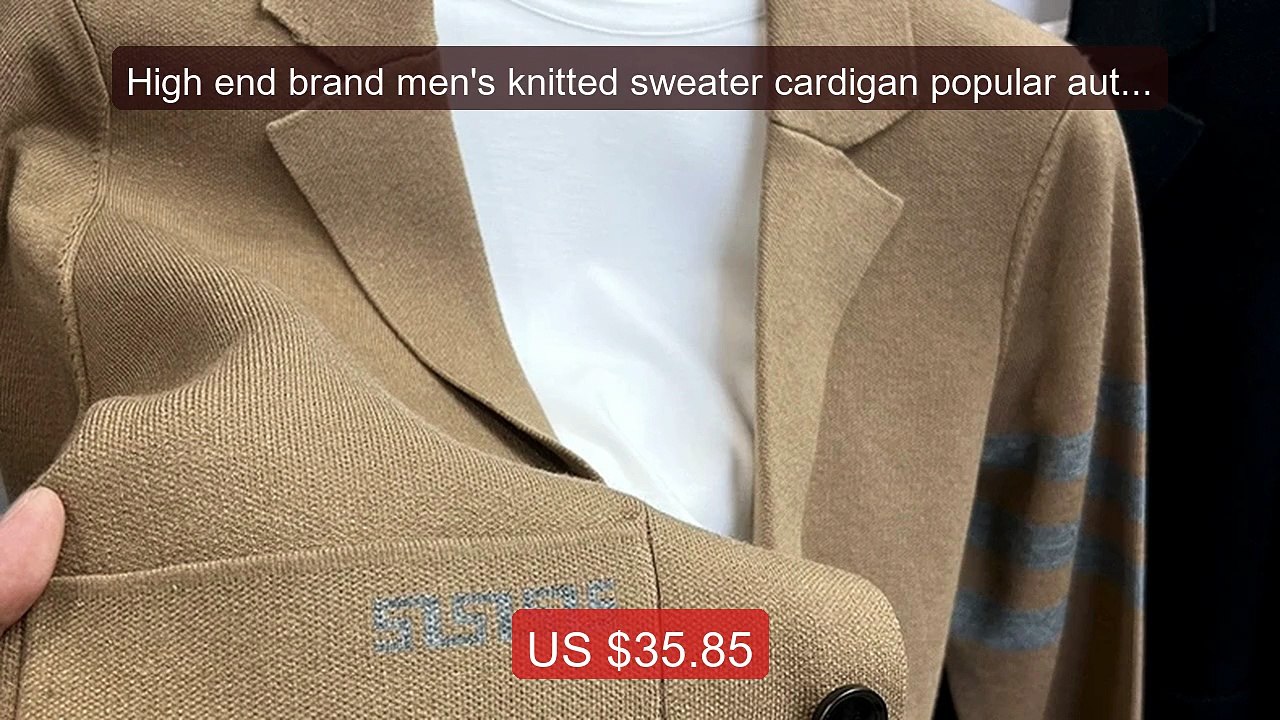 High end brand men's knitted sweater cardigan popular autumn ... -- Amazing Value 2026 | Must Have!