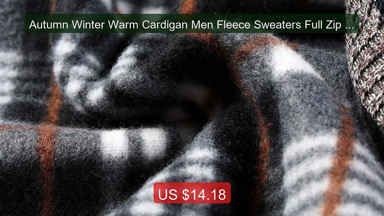 Autumn Winter Warm Cardigan Men Fleece Sweaters Full Zip Jack... -- Amazing Value 2026 | Must Have!