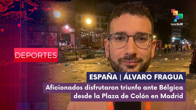DEPORTES EC | Álvaro Fragua | Aficionados disfrutaron triunfo ante Bélgica desde la Plaza de Colón en Madrid 10-07-26