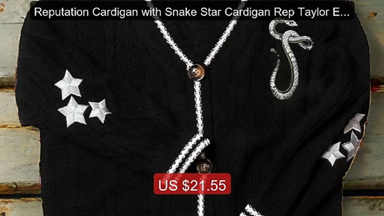 Reputation Cardigan with Snake Star Cardigan Rep Taylor Embroidery ... -- Top Rated 2026 | Buy Now!