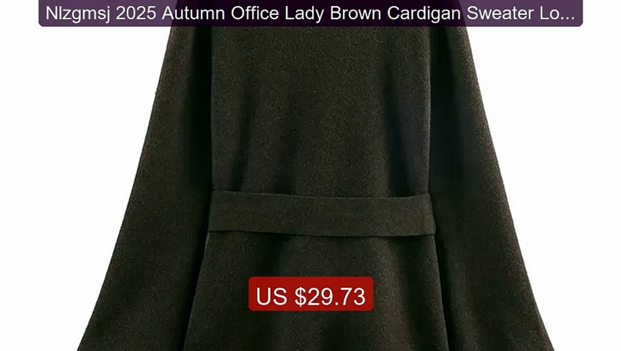 Nlzgmsj 2025 Autumn Office Lady Brown Cardigan Sweater Long S... -- Amazing Value 2026 | Must Have!