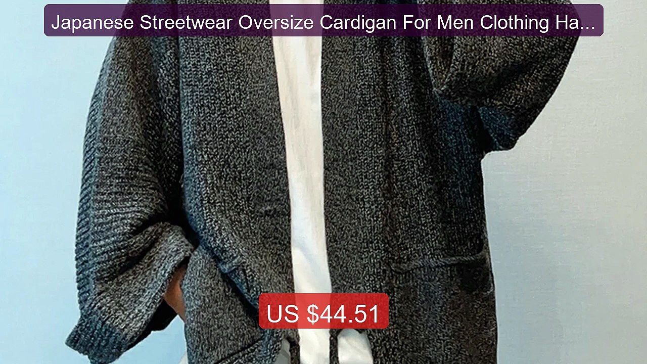 Japanese Streetwear Oversize Cardigan For Men Clothing Haraju... -- Amazing Value 2026 | Must Have!