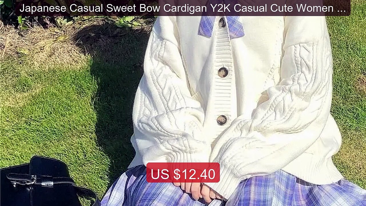 Japanese Casual Sweet Bow Cardigan Y2K Casual Cute Women Sweater B... -- Best Deal 2026 | Shop Now!