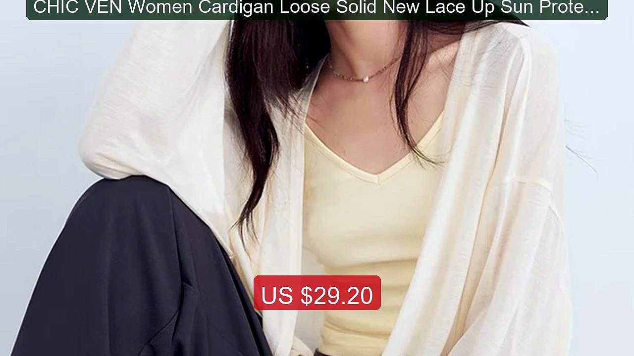 CHIC VEN Women Cardigan Loose Solid New Lace Up Sun Protect... -- Top Pick 2026 | Unbeatable Price!
