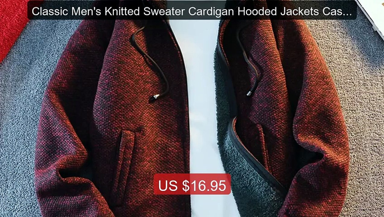 Classic Men's Knitted Sweater Cardigan Hooded Jackets Casua... -- Top Pick 2026 | Unbeatable Price!