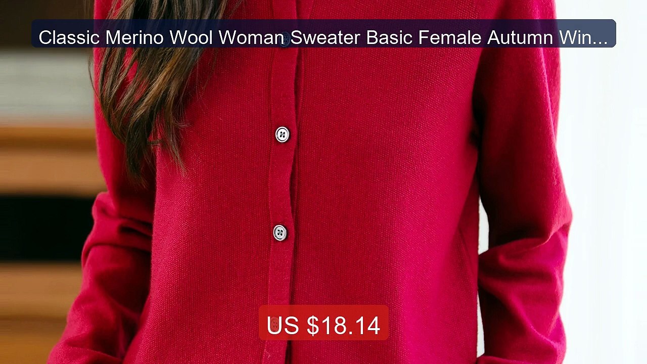 Classic Merino Wool Woman Sweater Basic Female Autumn Winter Knitte... -- Top Rated 2026 | Buy Now!