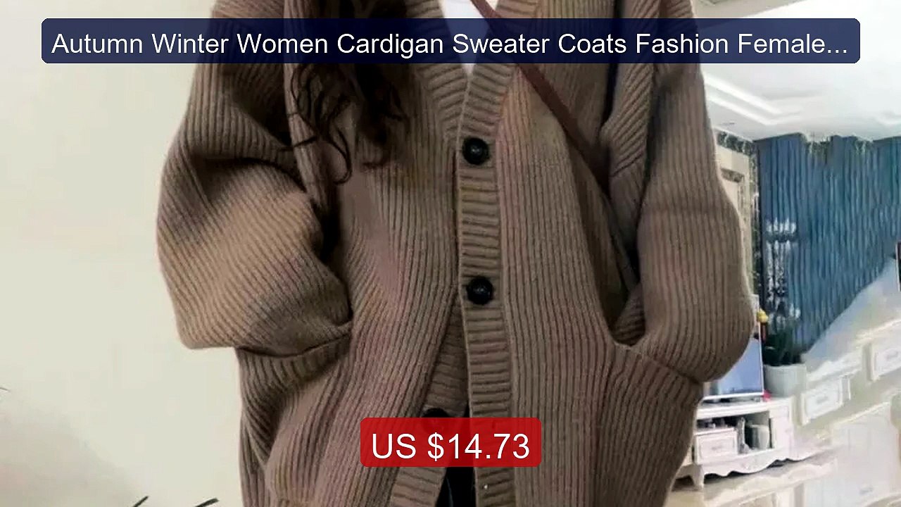 Autumn Winter Women Cardigan Sweater Coats Fashion Female Lon... -- Amazing Value 2026 | Must Have!