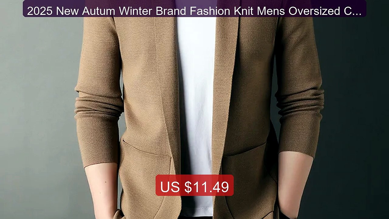 2025 New Autum Winter Brand Fashion Knit Mens Oversized Cardigan S... -- Best Deal 2026 | Shop Now!