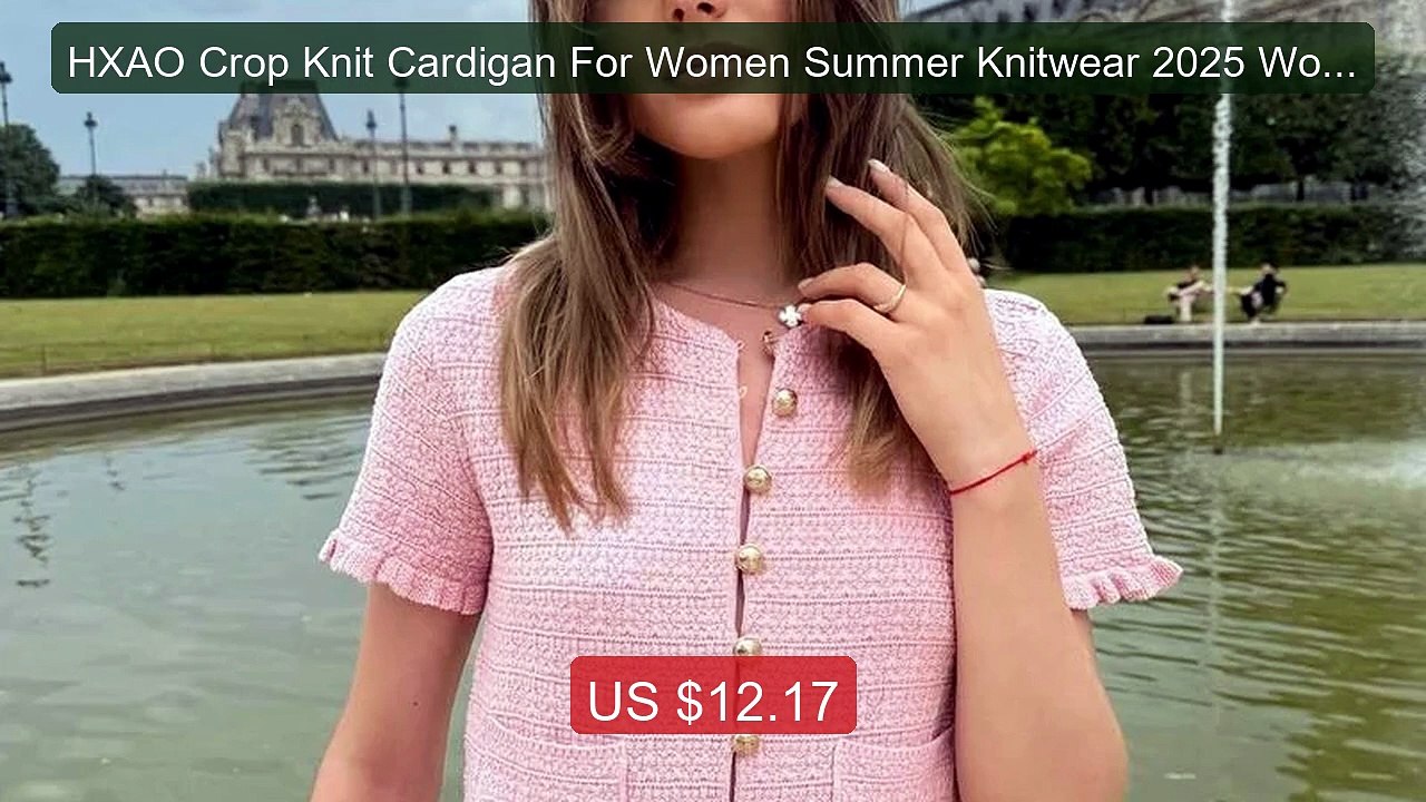 HXAO Crop Knit Cardigan For Women Summer Knitwear 2025 Women'... -- Amazing Value 2026 | Must Have!