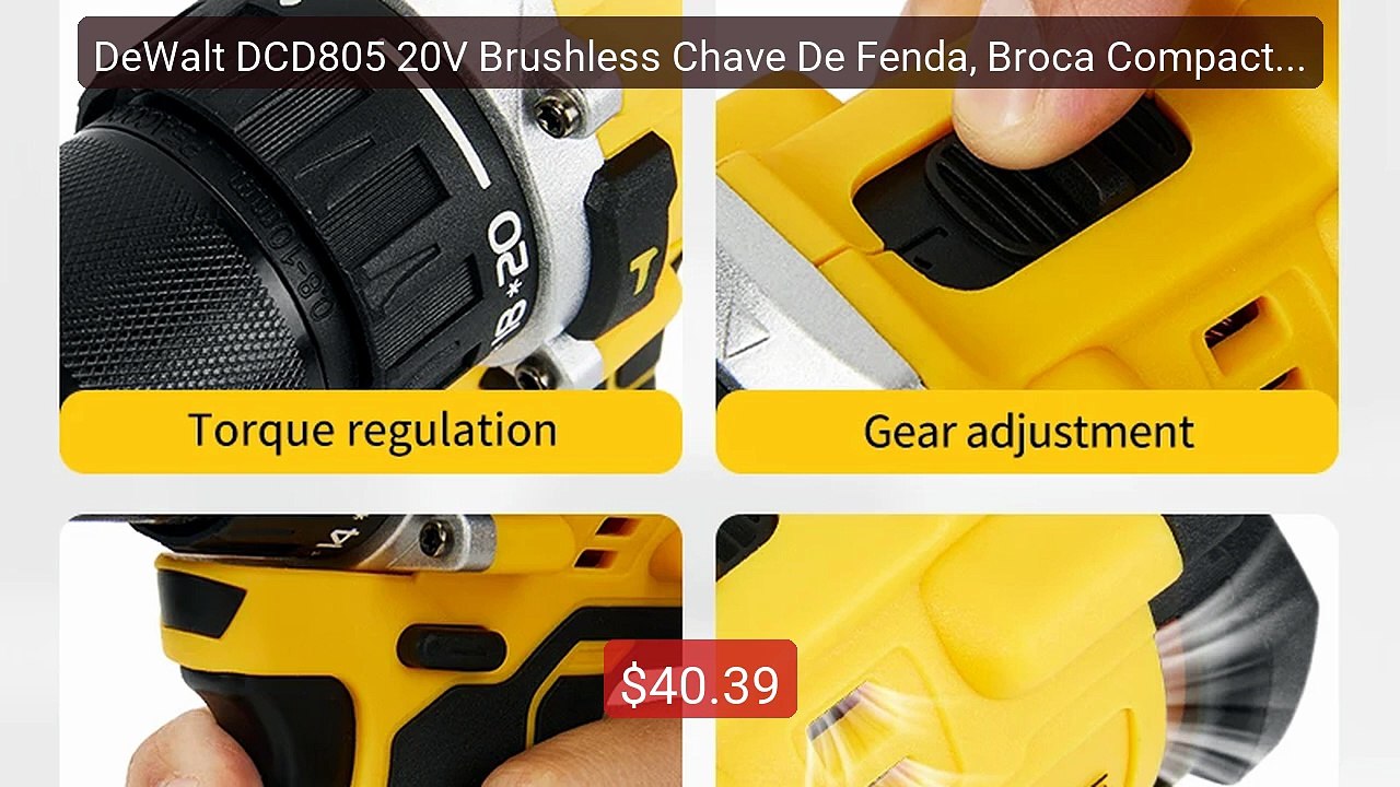 DeWalt DCD805 20V Brushless Chave De Fenda, Broca Compacta ou Ferr... -- Best Deal 2026 | Shop Now!