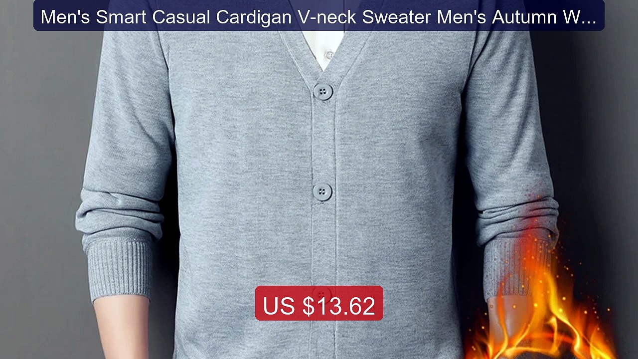 Men's Smart Casual Cardigan V-neck Sweater Men's Autumn Winter Clot... -- Top Rated 2026 | Buy Now!