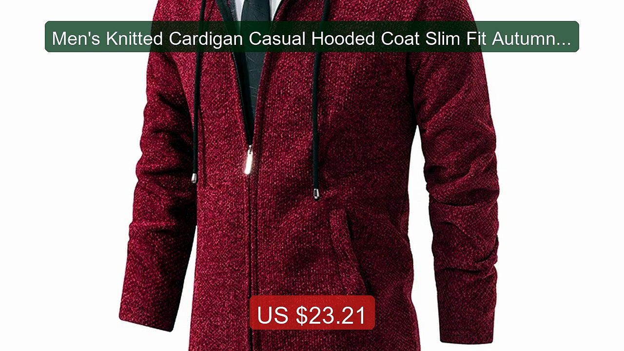 Men's Knitted Cardigan Casual Hooded Coat Slim Fit Autumn and ... -- Best Buy 2026 | Great Quality!