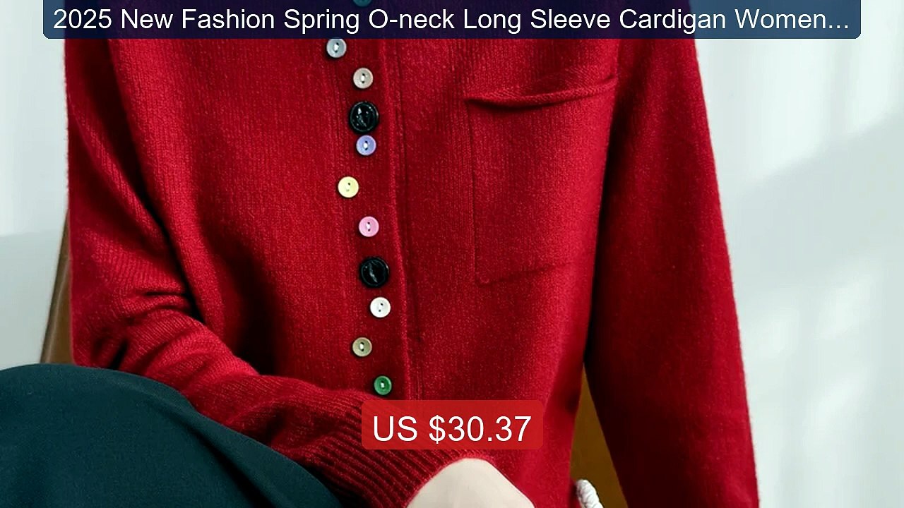 2025 New Fashion Spring O-neck Long Sleeve Cardigan Women's 100% M... -- Best Deal 2026 | Shop Now!