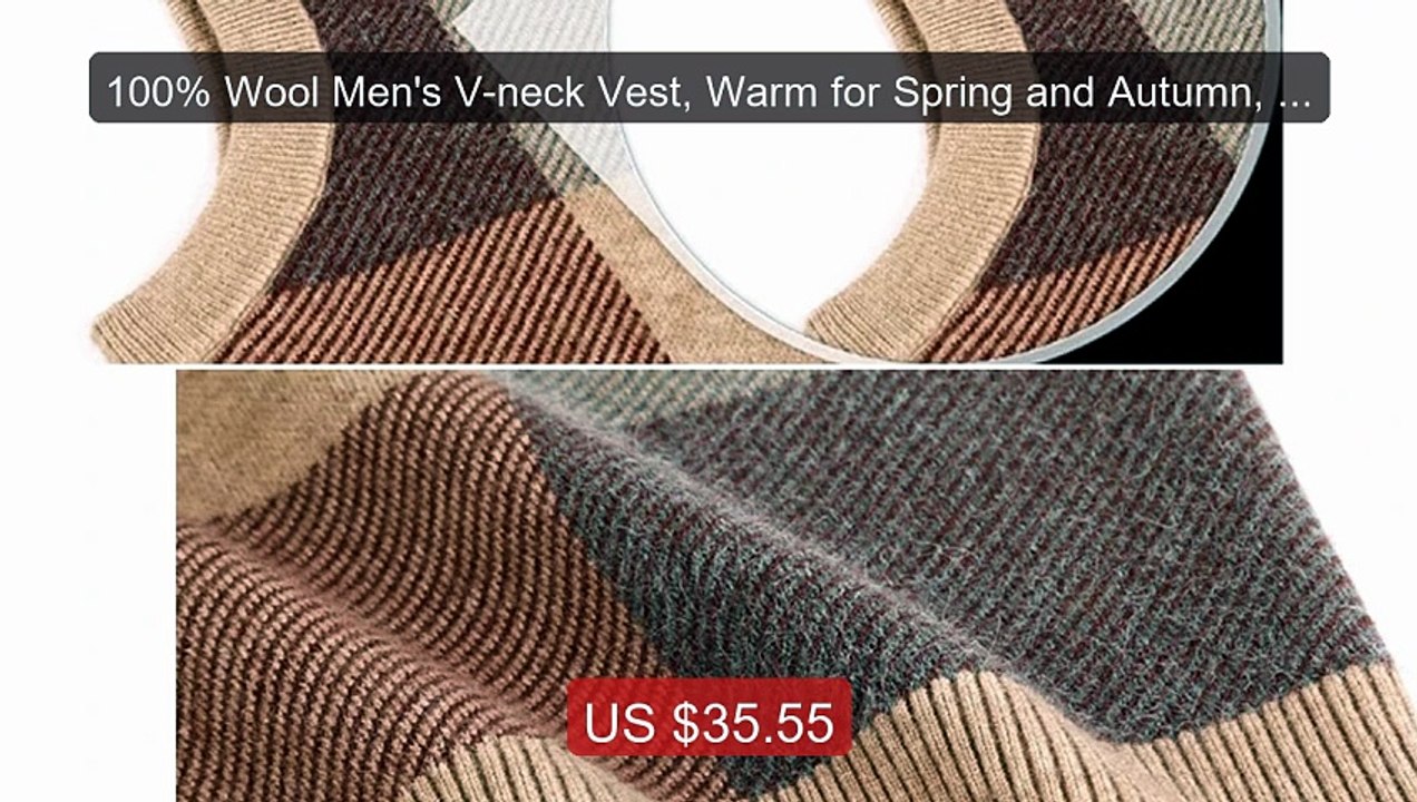100% Wool Men's V-neck Vest, Warm for Spring and Autumn, Dail... -- Amazing Value 2026 | Must Have!