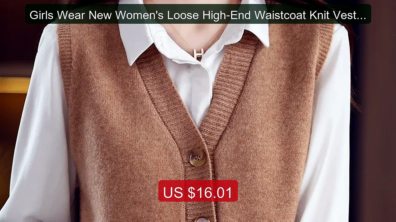 Girls Wear New Women's Loose High-End Waistcoat Knit Vest W... -- Top Pick 2026 | Unbeatable Price!