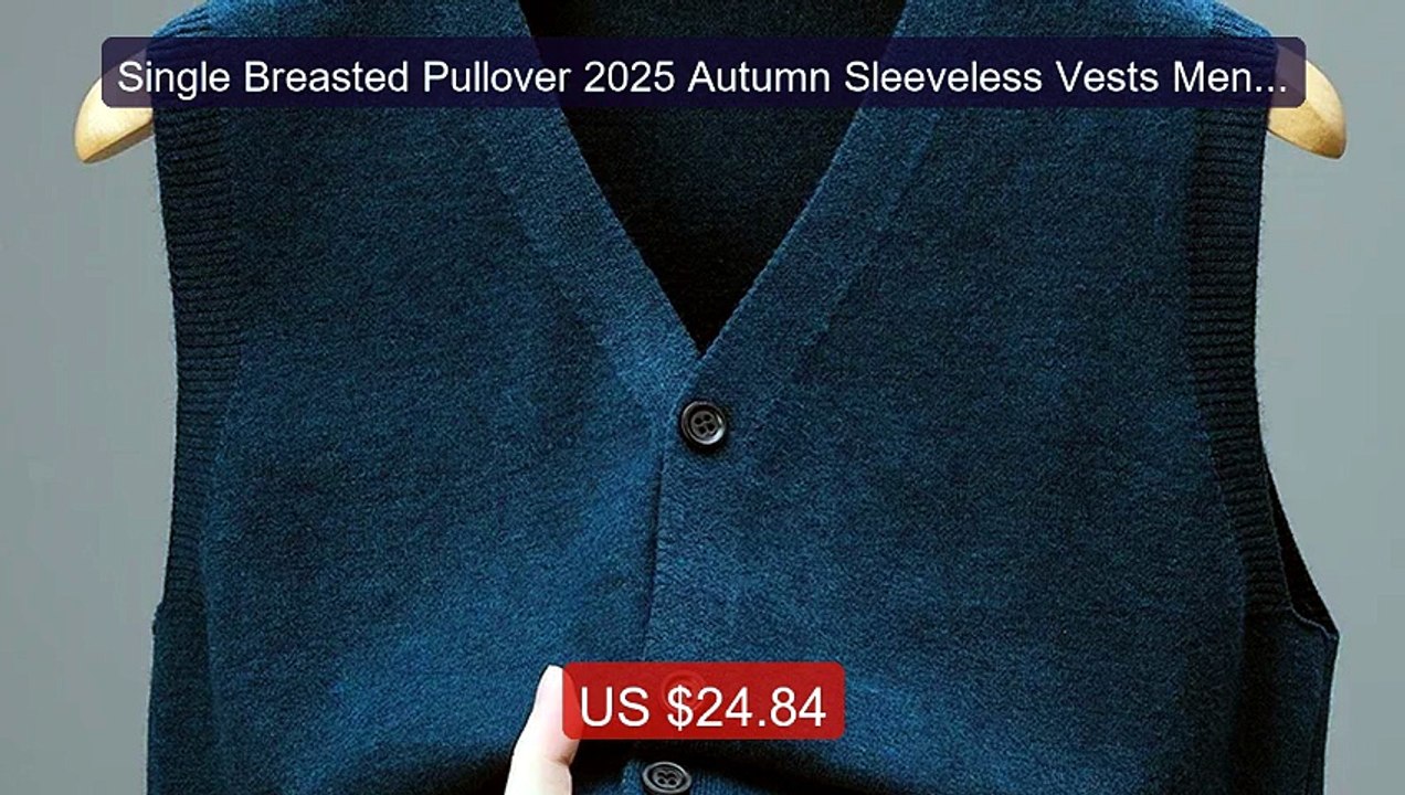 Single Breasted Pullover 2025 Autumn Sleeveless Vests Men Work Swe... -- Best Deal 2026 | Shop Now!