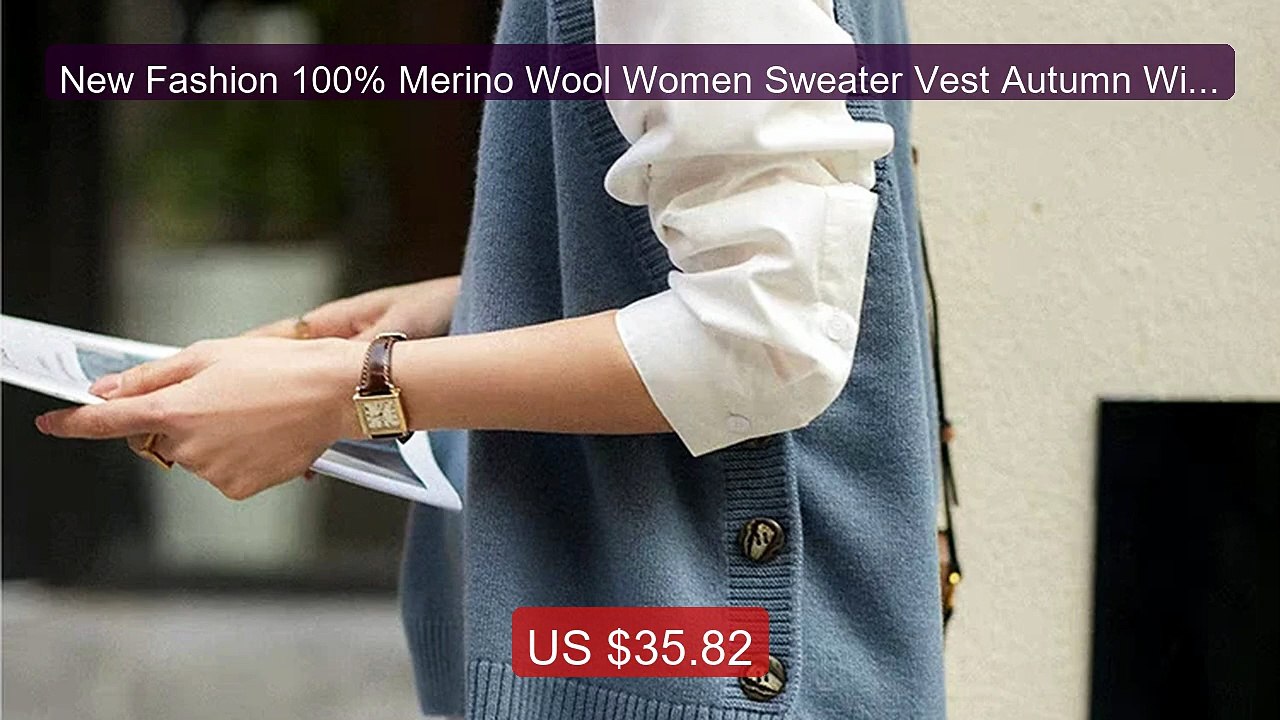 New Fashion 100% Merino Wool Women Sweater Vest Autumn Winter ... -- Hot Deal 2026 | Limited Offer!