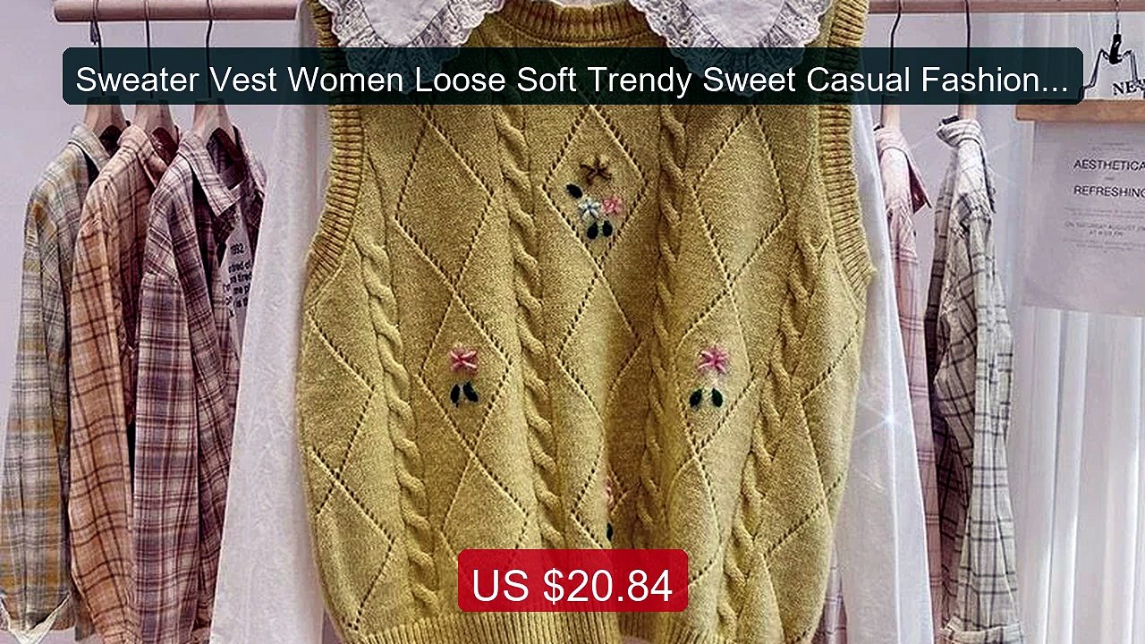 Sweater Vest Women Loose Soft Trendy Sweet Casual Fashion E... -- Top Pick 2026 | Unbeatable Price!