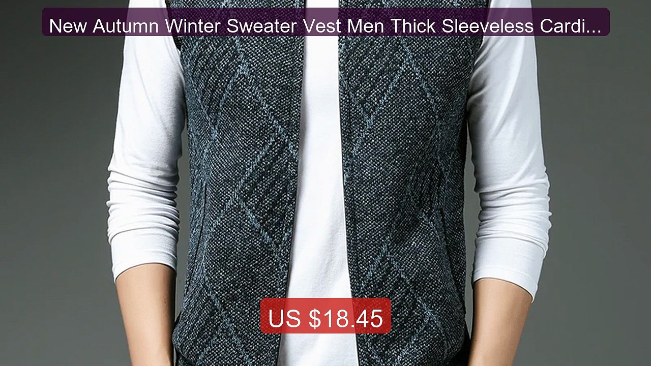 New Autumn Winter Sweater Vest Men Thick Sleeveless Cardigan ... -- Amazing Value 2026 | Must Have!