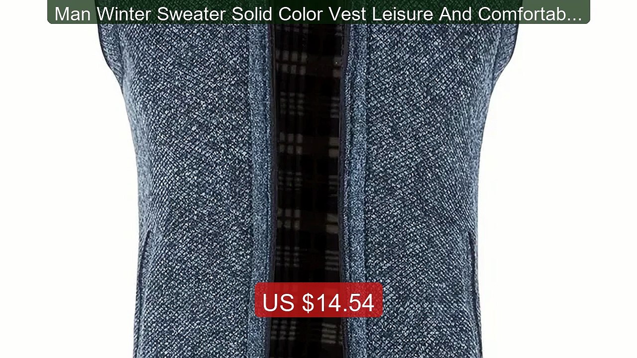 Man Winter Sweater Solid Color Vest Leisure And Comfortable Wa... -- Best Buy 2026 | Great Quality!