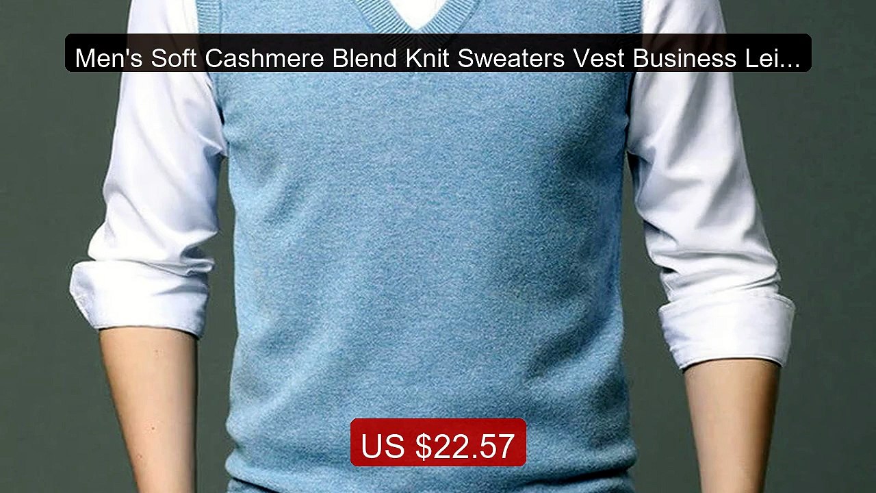 Men's Soft Cashmere Blend Knit Sweaters Vest Business Leisure ... -- Best Buy 2026 | Great Quality!