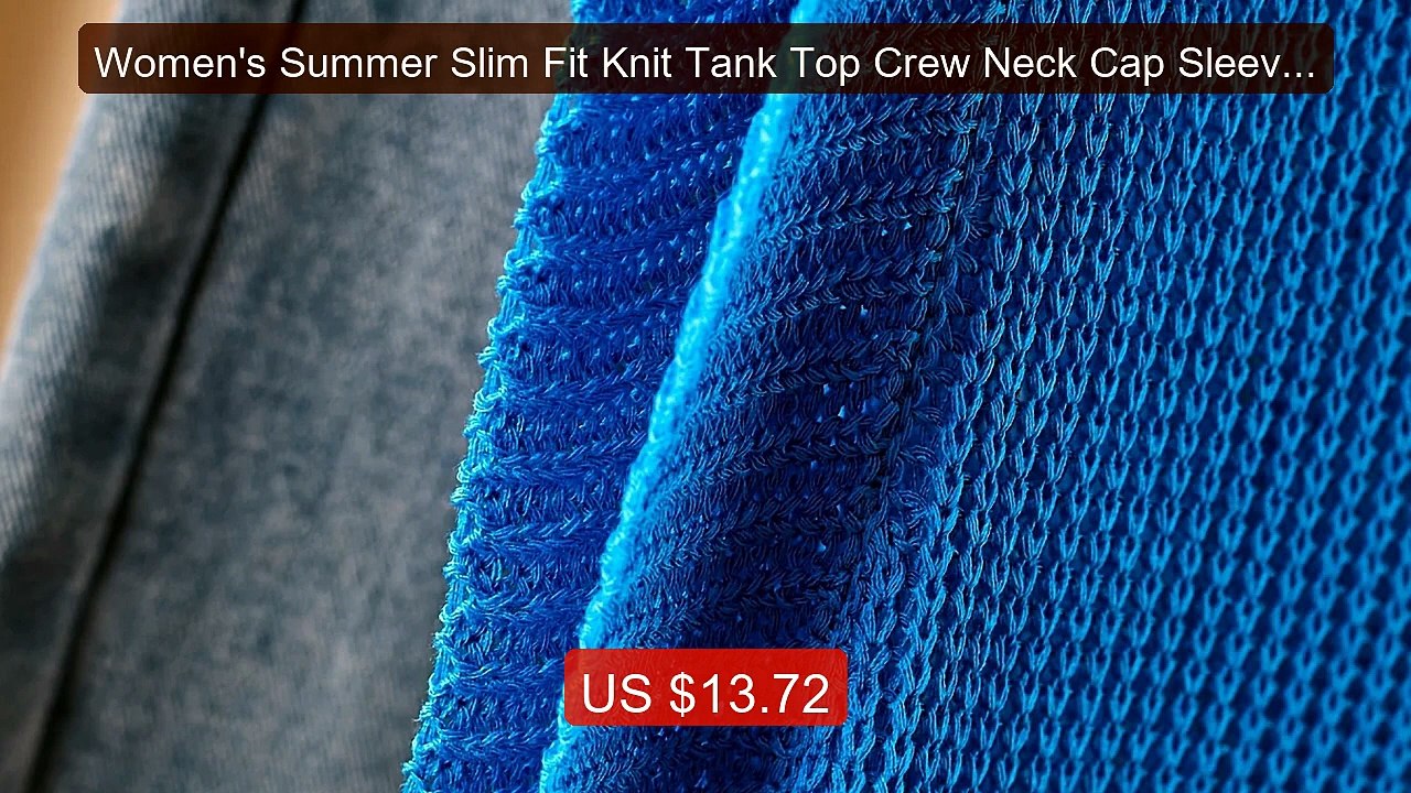 Women's Summer Slim Fit Knit Tank Top Crew Neck Cap Sleeve ... -- Top Pick 2026 | Unbeatable Price!