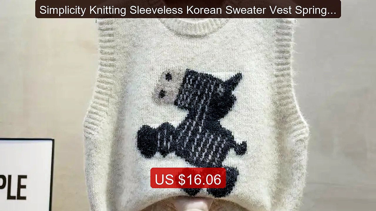 Simplicity Knitting Sleeveless Korean Sweater Vest Spring Aut... -- Amazing Value 2026 | Must Have!