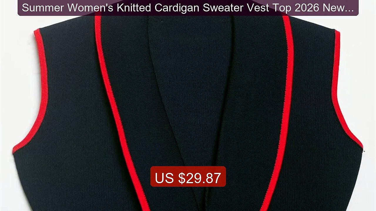 Summer Women's Knitted Cardigan Sweater Vest Top 2026 New Fashiona... -- Best Deal 2026 | Shop Now!