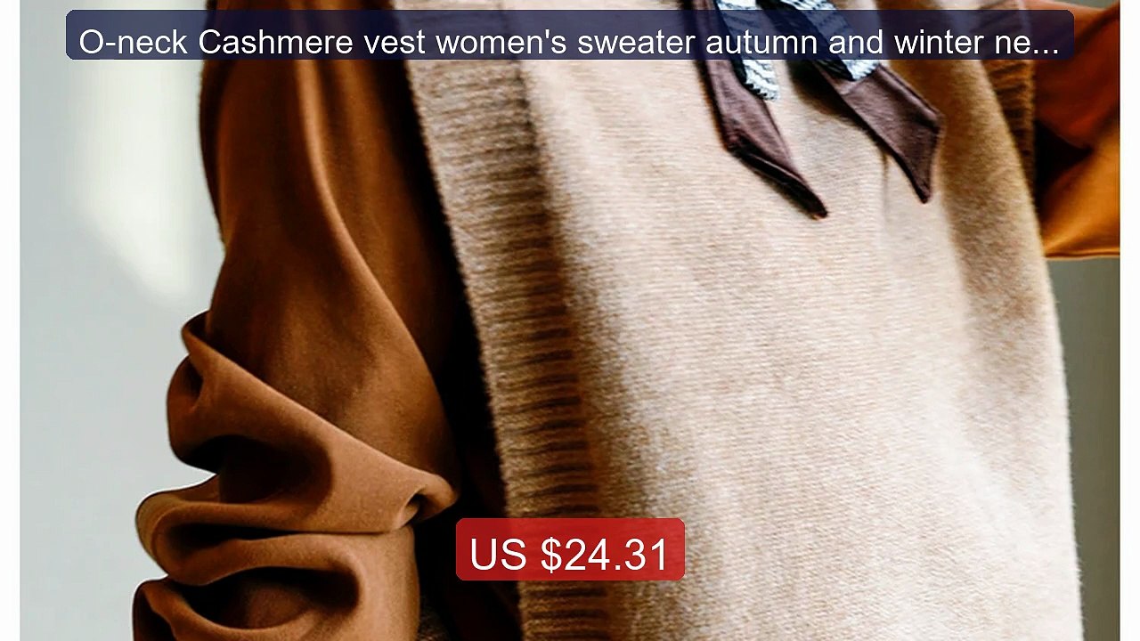 O-neck Cashmere vest women's sweater autumn and winter new Kor... -- Hot Deal 2026 | Limited Offer!