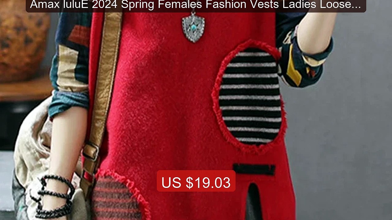 Amax luluE 2024 Spring Females Fashion Vests Ladies Loose V Ne... -- Best Buy 2026 | Great Quality!