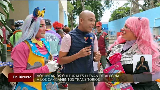 Cultores venezolanos se unen para llevar actividades recreativas a niños en campamentos transitorios