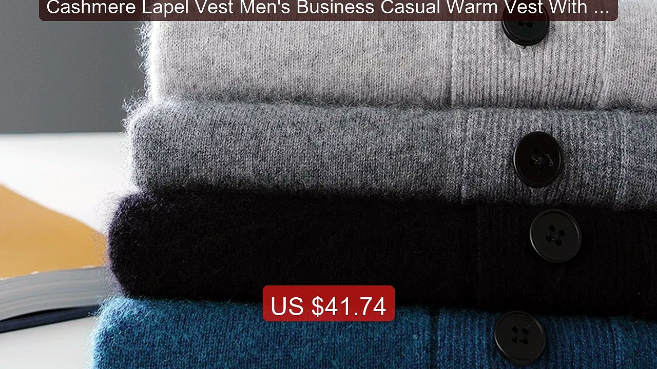 Cashmere Lapel Vest Men's Business Casual Warm Vest With Shawl And ... -- Top Rated 2026 | Buy Now!