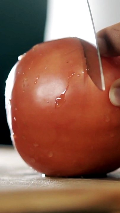 Tomato knife slice asmr Satisfying shorts 4K no talking