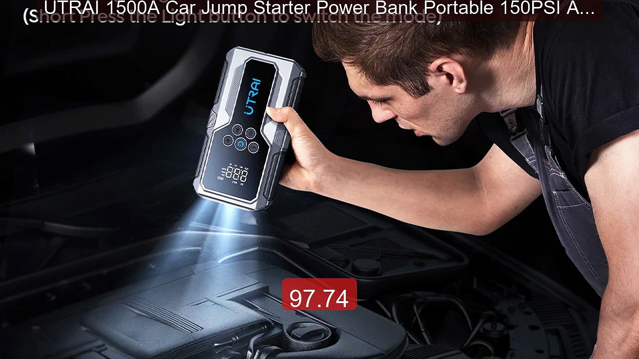 UTRAI 1500A Car Jump Starter Power Bank Portable 150PSI Air... -- Top Pick 2026 | Unbeatable Price!