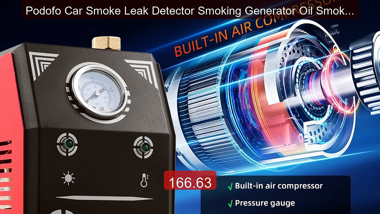 Podofo Car Smoke Leak Detector Smoking Generator Oil Smoke Pipe Gen... -- Top Rated 2026 | Buy Now!
