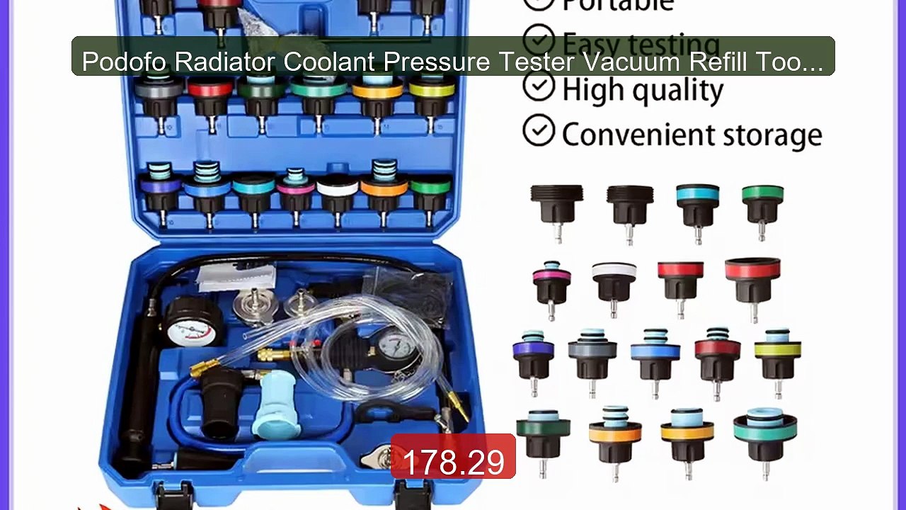 Podofo Radiator Coolant Pressure Tester Vacuum Refill Tool Kit... -- Best Buy 2026 | Great Quality!