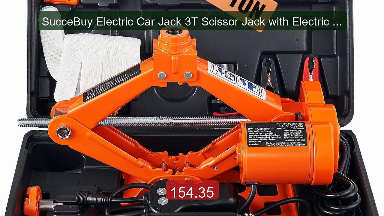 SucceBuy Electric Car Jack 3T Scissor Jack with Electric Impact Wre... -- Top Rated 2026 | Buy Now!