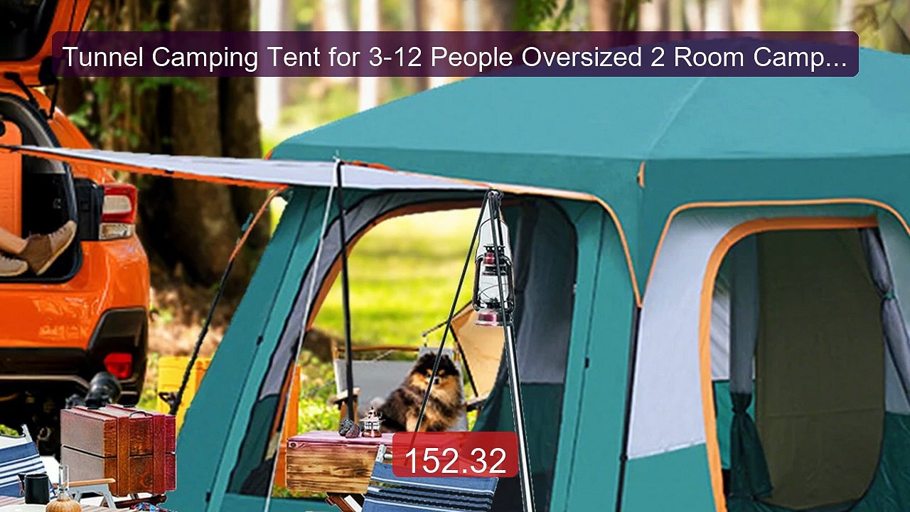 Tunnel Camping Tent for 3-12 People Oversized 2 Room Campin... -- Top Pick 2026 | Unbeatable Price!