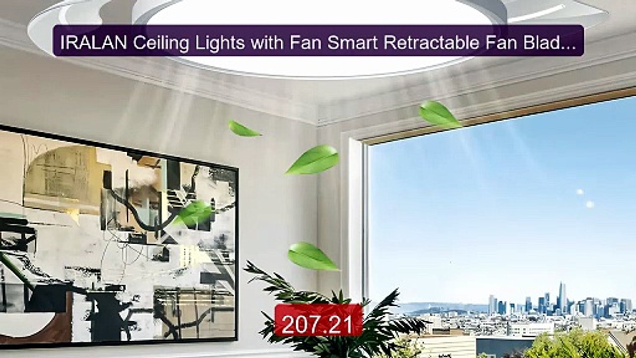IRALAN Ceiling Lights with Fan Smart Retractable Fan Blade Ho... -- Amazing Value 2026 | Must Have!