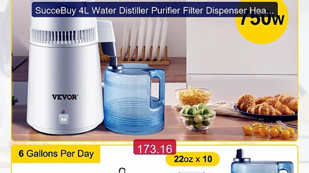 SucceBuy 4L Water Distiller Purifier Filter Dispenser Heating Drin... -- Best Deal 2026 | Shop Now!
